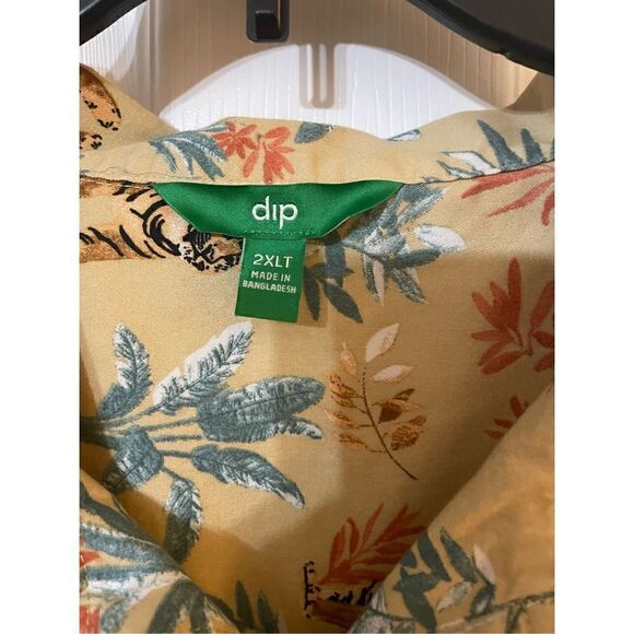 DIP 2XLT Men’s Button Shirt Tropical Tigers - Picture 2 of 4